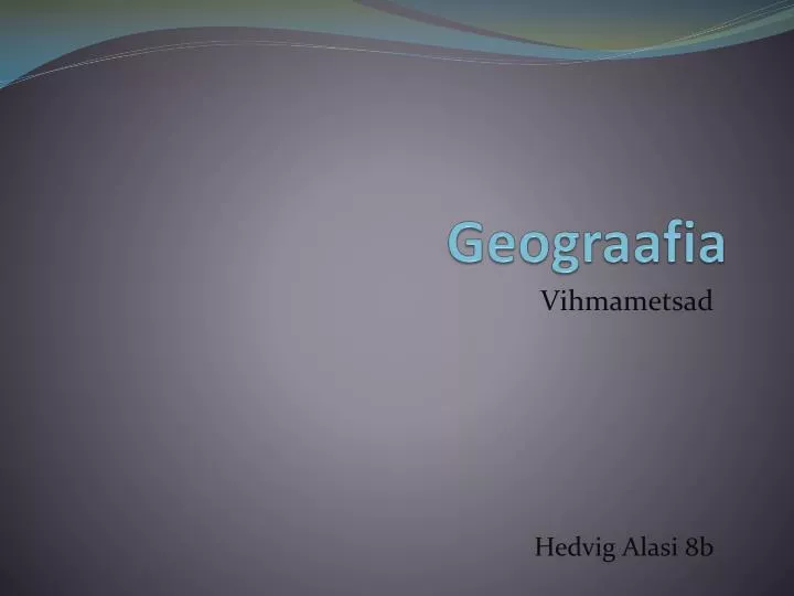 geograafia