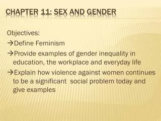 Chapter 11: Sex and Gender
