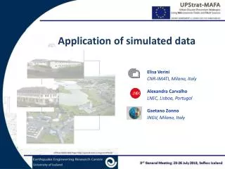 Application of simulated data