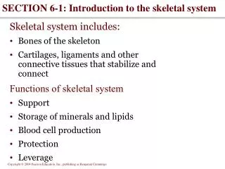 SECTION 6-1: Introduction to the skeletal system
