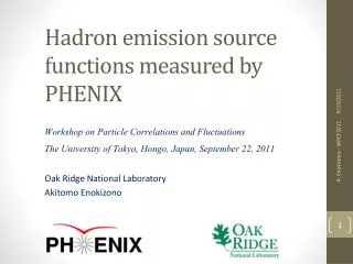 Hadron emission source functions measured by PHENIX