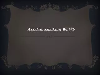 assalamualaikum wr wb