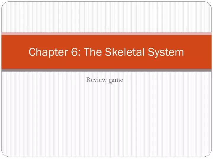 chapter 6 the skeletal system