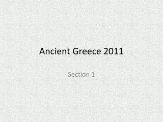 Ancient Greece 2011