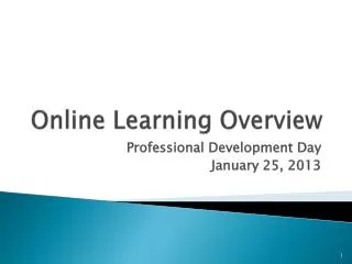 Online Learning Overview