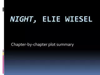 Night, Elie Wiesel