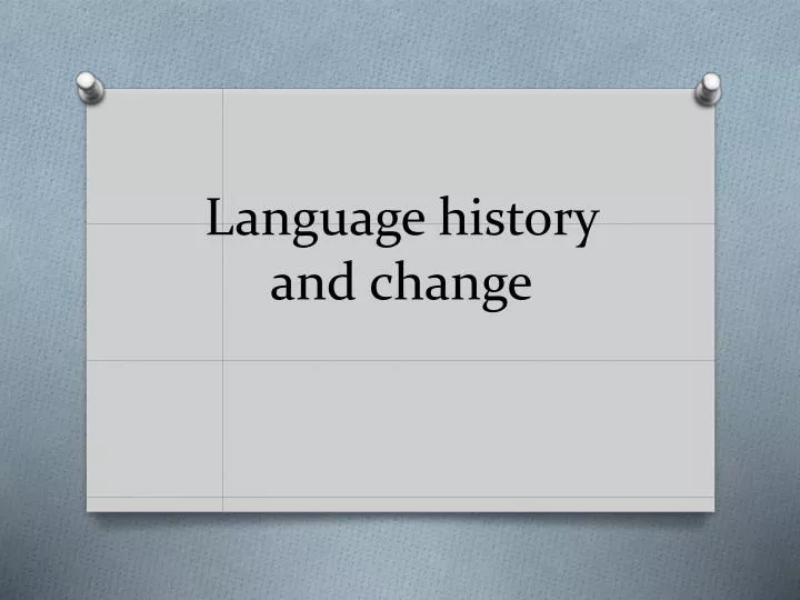 language history and change
