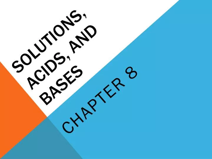 solutions acids and bases