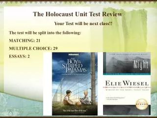 The Holocaust Unit Test Review