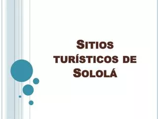 sitios tur sticos de solol