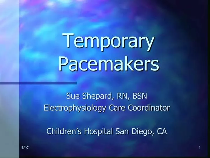 temporary pacemakers