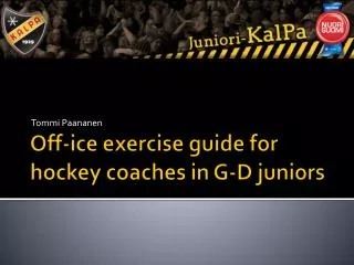 Off-ice exercise guide for hockey coaches in G-D juniors