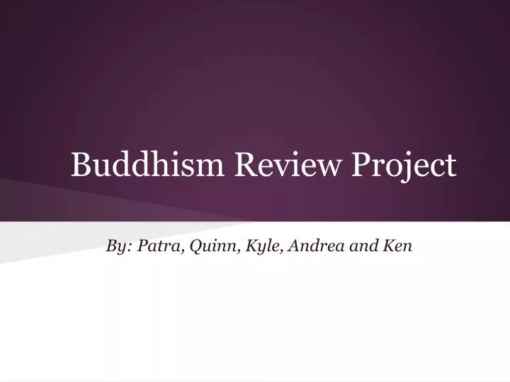 buddhism review project