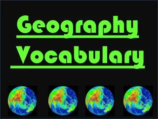 Geography Vocabulary