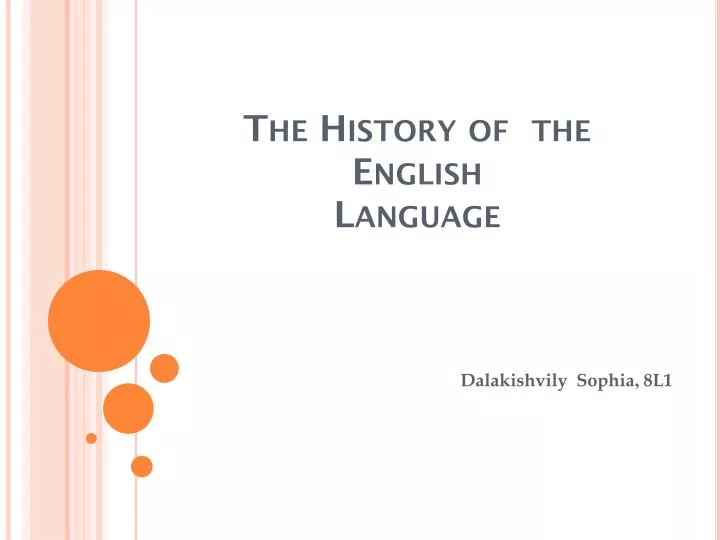 the history of english language presentation