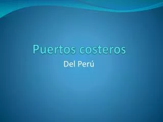 puertos costeros