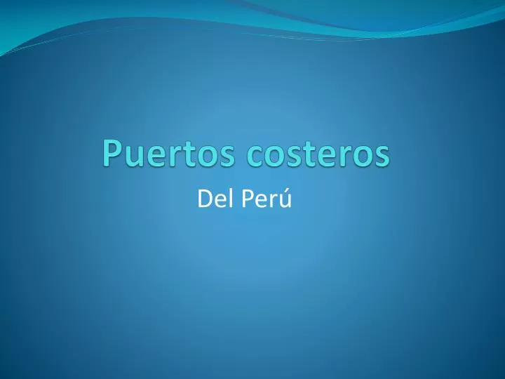 puertos costeros