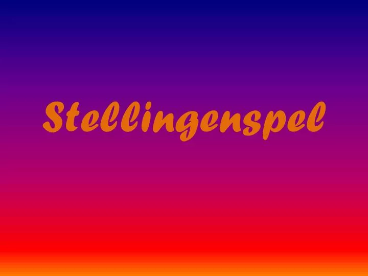 stellingenspel