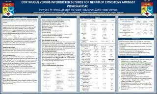 CONTINUOUS VERSUS INTERRUPTED SUTURES FOR REPAIR OF EPISIOTOMY AMONGST PRIMIGRAVIDAE