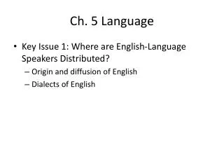 Ch. 5 Language
