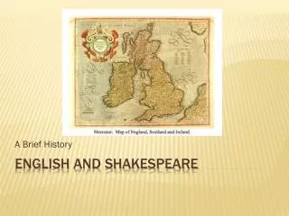 English and Shakespeare
