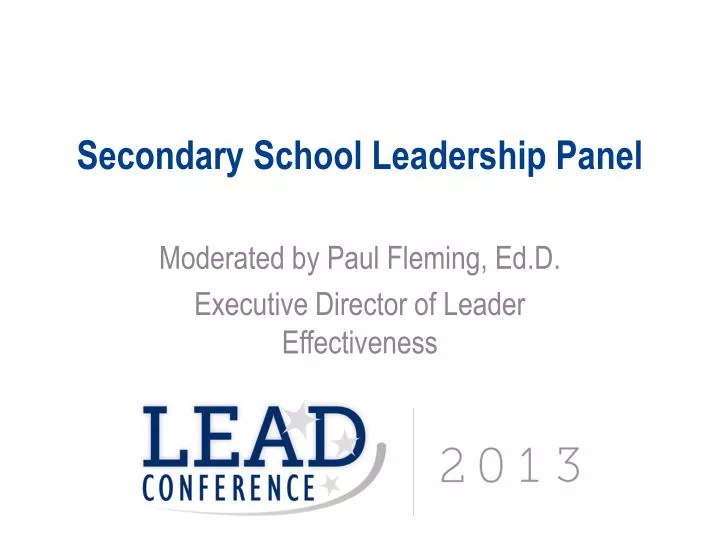 secondary school leadership panel