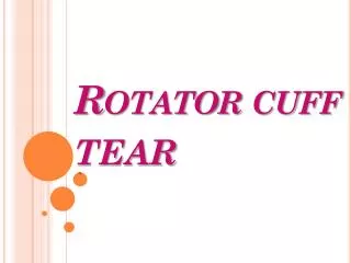 Rotator cuff tear