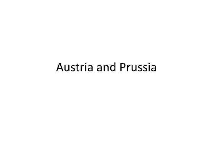 austria and prussia