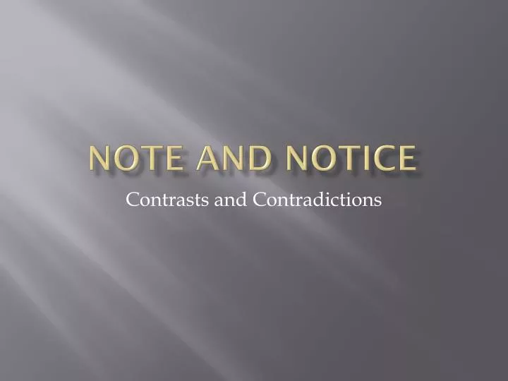 note and notice