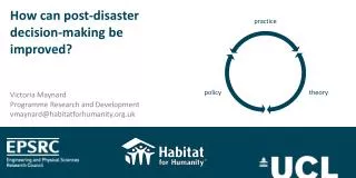How can post-disaster decision-making be improved?