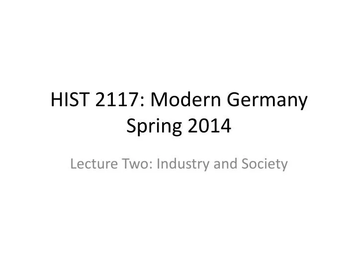 hist 2117 modern germany spring 2014