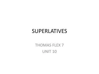 superlatives