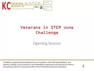 Veterans in STEM June Challenge
