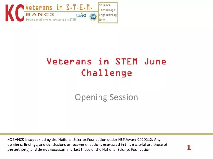 veterans in stem june challenge
