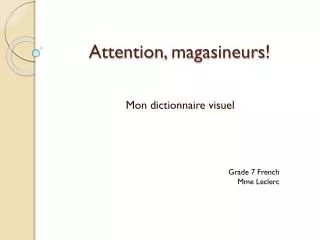 attention magasineurs