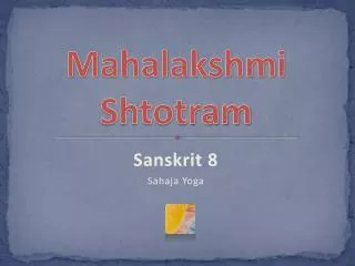 Mahalakshmi Shtotram