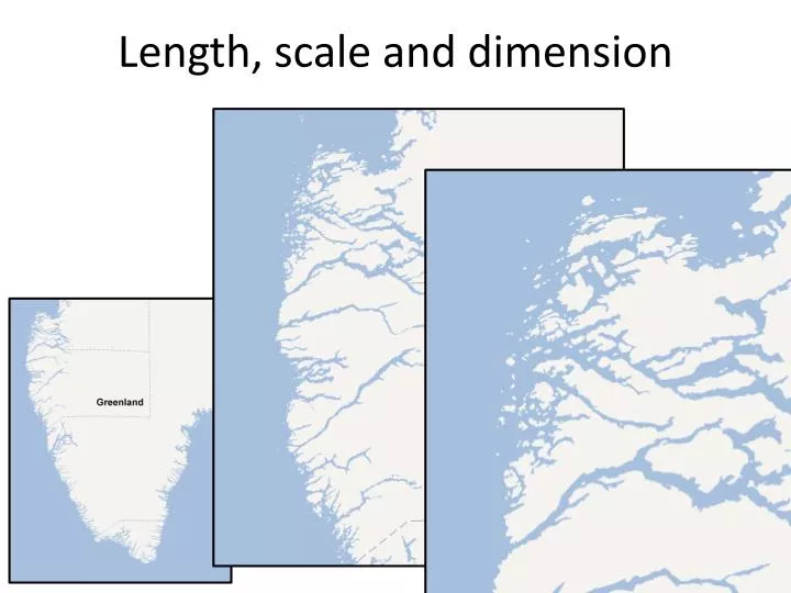 length scale and dimension