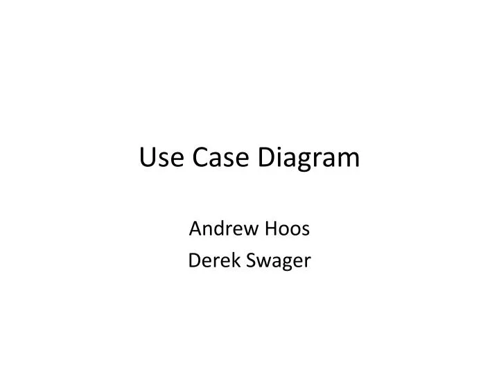 use case diagram