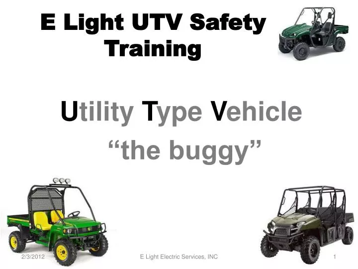 e light utv safety training