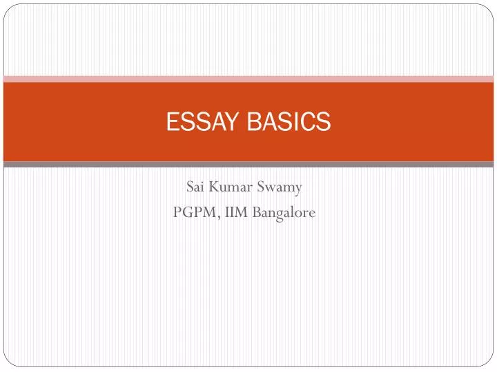 essay basics