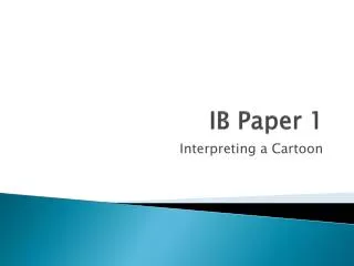 IB Paper 1