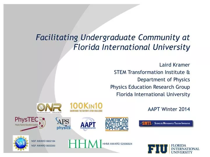 facilitating undergraduate community at florida international university