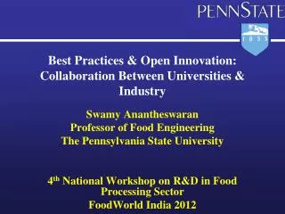 Best Practices &amp; Open Innovation: Collaboration Between U niversities &amp; Industry