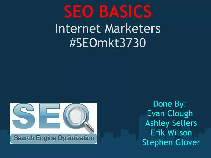 seo basics internet marketers seomkt3730