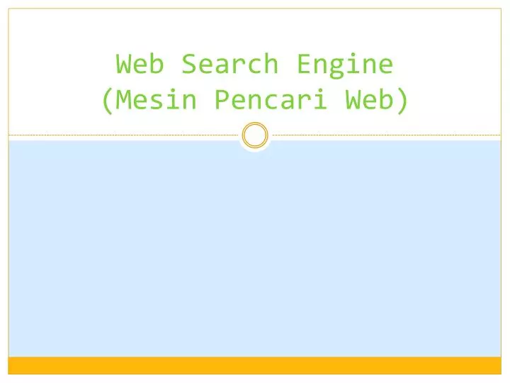 web search engine mesin pencari web