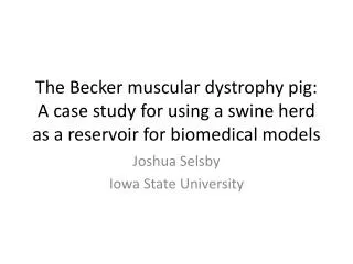 Joshua Selsby Iowa State University