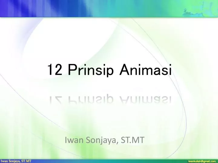 12 prinsip animasi