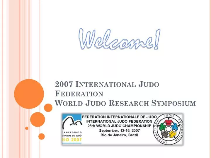 2007 international judo federation world judo research symposium