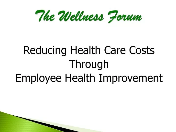 the wellness forum