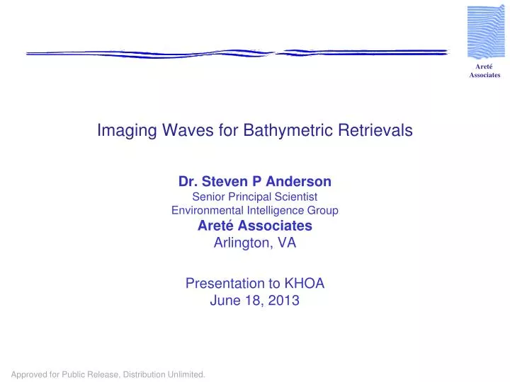 imaging waves for bathymetric retrievals